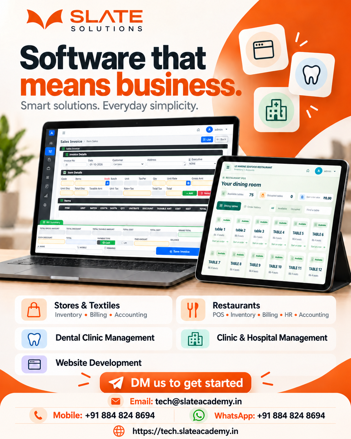 Slate Solutions — software that means business poster